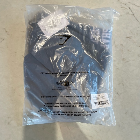 Gymshark Property Of T-Shirt XL Faded Blue - Picture 5 of 10
